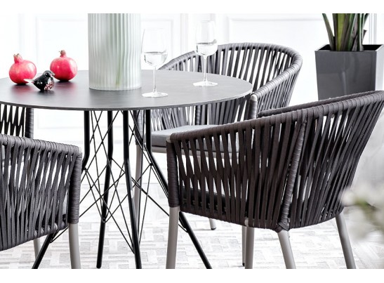 "Конте" интерьерный стол из HPL круглый Ø70см, цвет "серый гранит" в Набережных Челнах