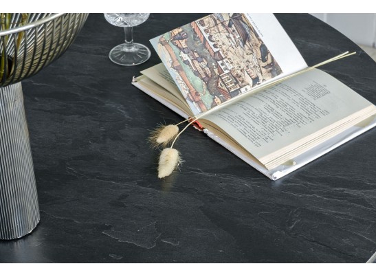 "Конте" интерьерный стол из HPL круглый Ø70см, цвет "серый гранит" в Набережных Челнах