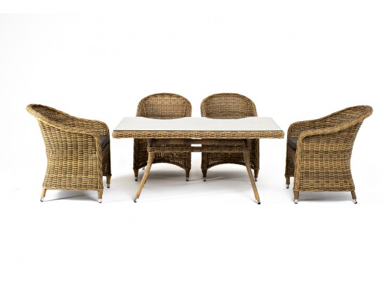"Латте–140 R" обеденная группа плетеная, цвет соломенный в Набережных Челнах