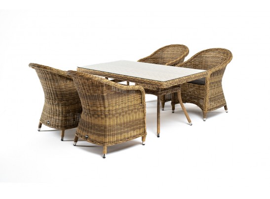 "Латте–140 R" обеденная группа плетеная, цвет соломенный в Набережных Челнах