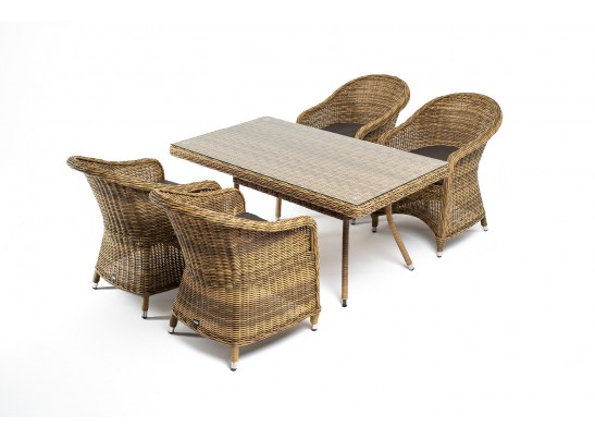 "Латте–140 R" обеденная группа плетеная, цвет соломенный в Набережных Челнах