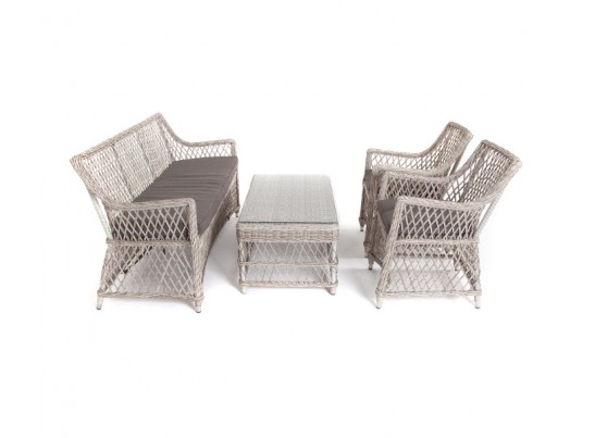 "Латте" лаунж-зона из искусственного ротанга, цвет бежевый в Набережных Челнах