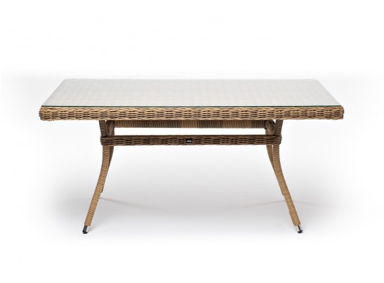 "Латте" плетеный стол из искусственного ротанга 140х80см, цвет соломенный в Набережных Челнах