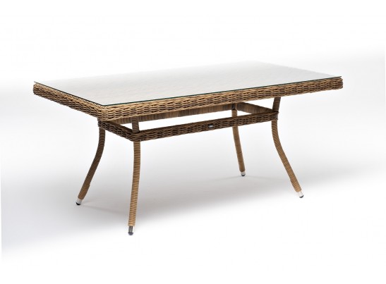 "Латте" плетеный стол из искусственного ротанга 140х80см, цвет соломенный в Набережных Челнах