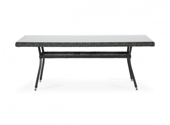 "Латте" плетеный стол из искусственного ротанга 200х90см, цвет графит в Набережных Челнах