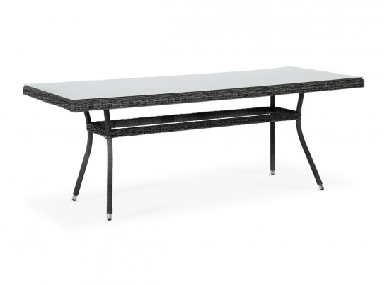 "Латте" плетеный стол из искусственного ротанга 200х90см, цвет графит в Набережных Челнах