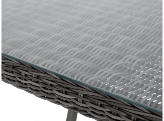 "Латте" плетеный стол из искусственного ротанга 200х90см, цвет графит в Набережных Челнах