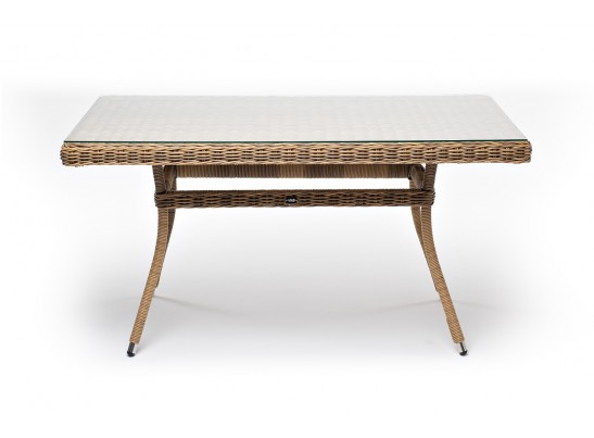 "Латте" плетеный стол из искусственного ротанга 140х80см, цвет соломенный, высота 65 см в Набережных Челнах