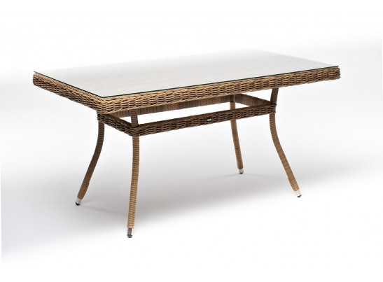 "Латте" плетеный стол из искусственного ротанга 140х80см, цвет соломенный, высота 65 см в Набережных Челнах
