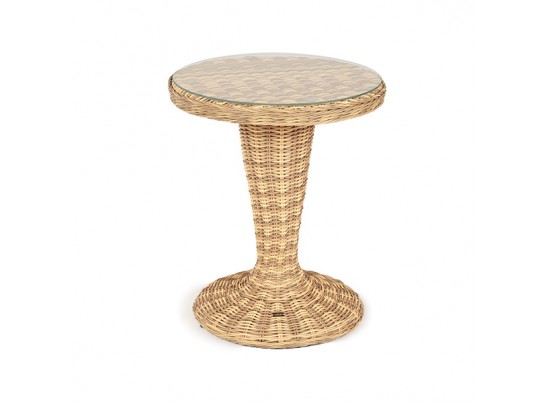 "Леванте" стол круглый из искусственного ротанга, цвет соломенный в Набережных Челнах