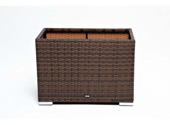 "Лунго" кашпо для цветов большое плетеное из искусственного ротанга, цвет коричневый в Набережных Челнах