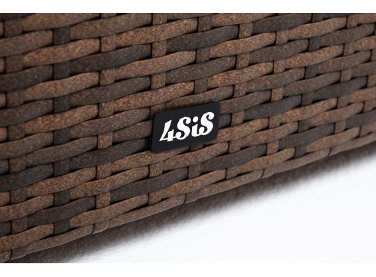 "Лунго" кашпо для цветов большое плетеное из искусственного ротанга, цвет коричневый в Набережных Челнах