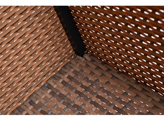 "Лунго" кашпо для цветов большое плетеное из искусственного ротанга, цвет коричневый в Набережных Челнах