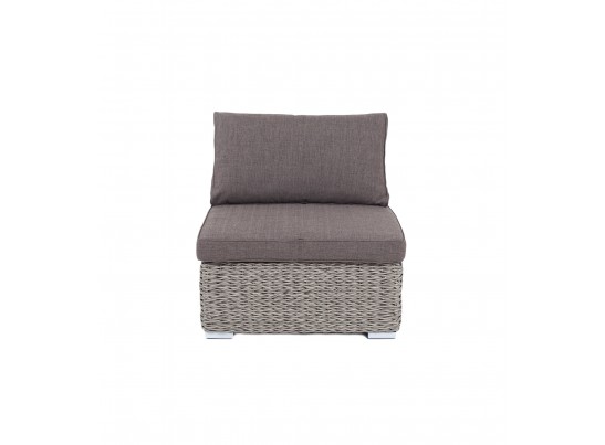 "Лунго" модуль диванный прямой с подушками, цвет cерый (гиацинт) в Набережных Челнах