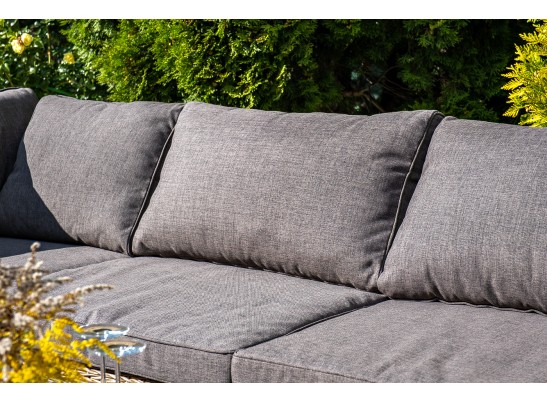 "Лунго" модуль диванный прямой с подушками, цвет соломенный (гиацинт) в Набережных Челнах