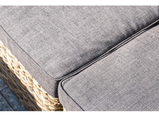 "Лунго" модуль диванный прямой с подушками, цвет соломенный (гиацинт) в Набережных Челнах