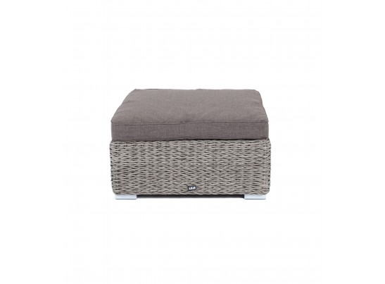 "Лунго" плетеная оттоманка с подушкой (гиацинт), цвет серый в Набережных Челнах