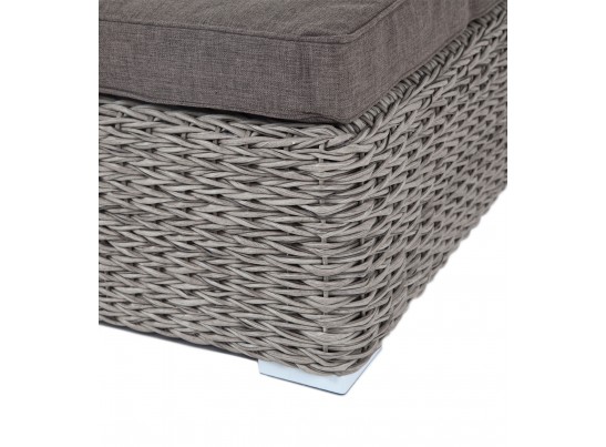 "Лунго" плетеная оттоманка с подушкой (гиацинт), цвет серый в Набережных Челнах