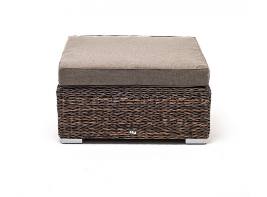 "Лунго" плетеная оттоманка с подушкой (гиацинт), цвет коричневый в Набережных Челнах