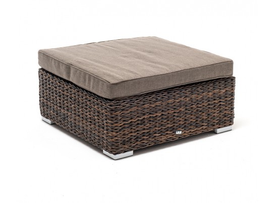 "Лунго" плетеная оттоманка с подушкой (гиацинт), цвет коричневый в Набережных Челнах