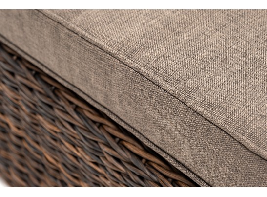 "Лунго" плетеная оттоманка с подушкой (гиацинт), цвет коричневый в Набережных Челнах