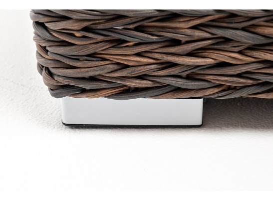 "Лунго" плетеная оттоманка с подушкой (гиацинт), цвет коричневый в Набережных Челнах