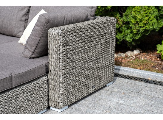 "Лунго" трансформирующаяся лаунж-зона из искусственного ротанга (гиацинт), цвет серый в Набережных Челнах