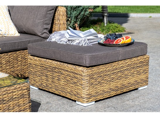 "Лунго" трансформирующаяся лаунж-зона из искусственного ротанга (гиацинт), цвет соломенный в Набережных Челнах