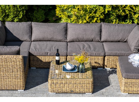 "Лунго" трансформирующийся диван из искусственного ротанга (гиацинт), цвет соломенный в Набережных Челнах