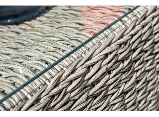 "Лунго" журнальный столик плетеный (гиацинт), цвет серый в Набережных Челнах