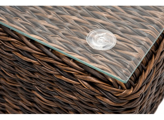 "Лунго" журнальный столик плетеный (гиацинт), цвет коричневый в Набережных Челнах