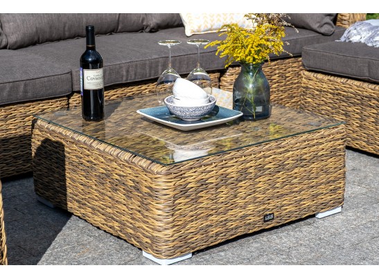 "Лунго" журнальный столик плетеный (гиацинт), цвет соломенный в Набережных Челнах