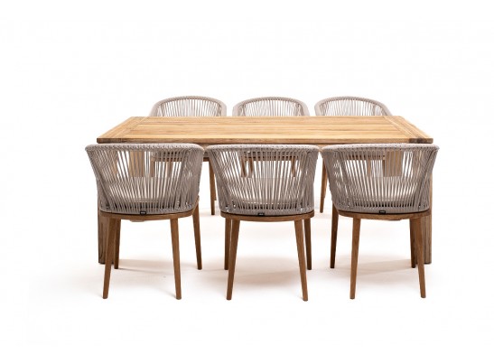 "Мадейра" обеденная группа на 6 персон, стулья "Марсель", роуп бежевый в Набережных Челнах