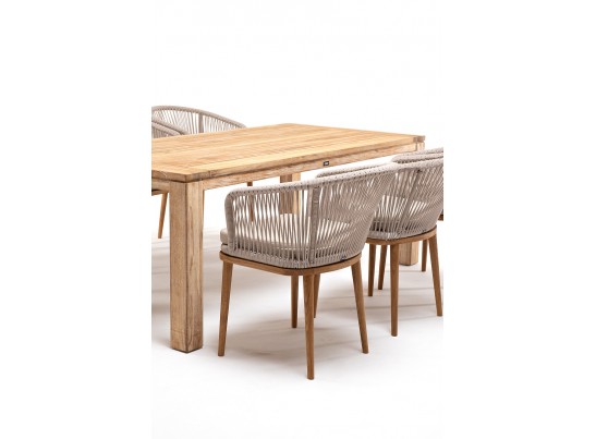 "Мадейра" обеденная группа на 6 персон, стулья "Марсель", роуп бежевый в Набережных Челнах