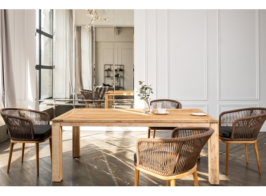 "Мадейра" обеденная группа на 6 персон, стулья "Марсель", роуп коричневый в Набережных Челнах