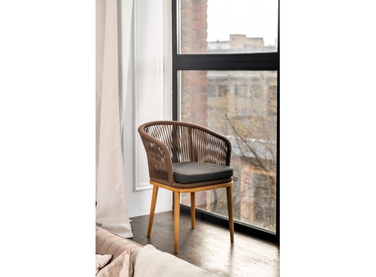 "Мадейра" обеденная группа на 6 персон, стулья "Марсель", роуп коричневый в Набережных Челнах