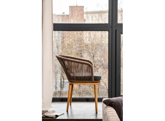 "Мадейра" обеденная группа на 6 персон, стулья "Марсель", роуп коричневый в Набережных Челнах