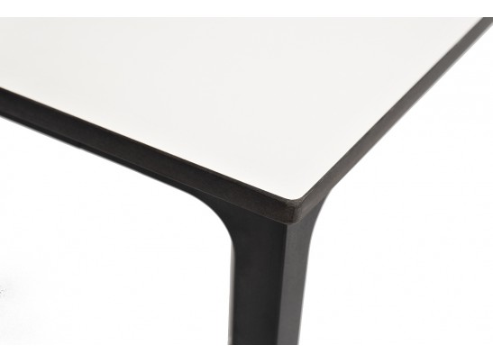 "Малага" обеденный стол из HPL 160х80см, цвет молочный, каркас черный в Набережных Челнах