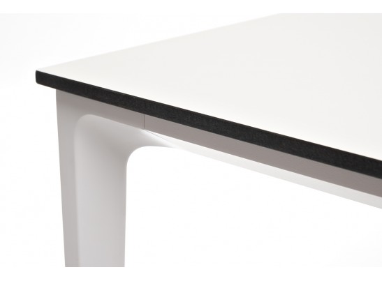 "Малага" обеденный стол из HPL 90х90см, цвет молочный, каркас белый в Набережных Челнах