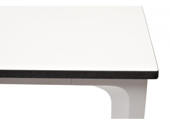 "Малага" обеденный стол из HPL 90х90см, цвет молочный, каркас белый в Набережных Челнах