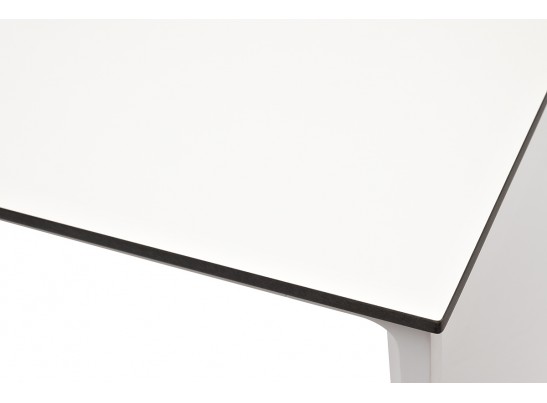 "Малага" обеденный стол из HPL 90х90см, цвет молочный, каркас белый в Набережных Челнах