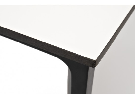"Малага" обеденный стол из HPL 90х90см, цвет молочный, каркас черный в Набережных Челнах
