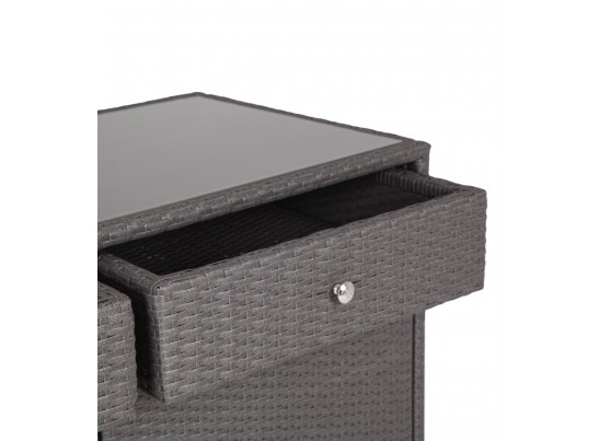 "Мальта" тумба плетеная из искусственного ротанга, цвет графит в Набережных Челнах