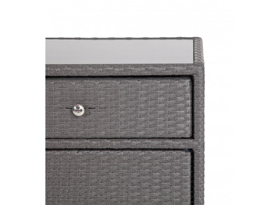 "Мальта" тумба плетеная из искусственного ротанга, цвет графит в Набережных Челнах