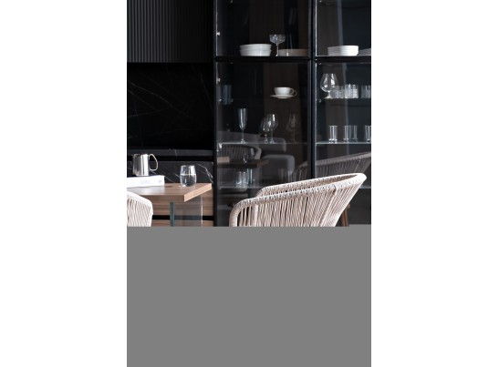 "Марсель" стул плетеный из роупа, основание дуб, роуп бежевый, ткань бежевая в Набережных Челнах