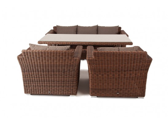 "Моккачино" обеденная группа из искусственного ротанга, цвет коричневый в Набережных Челнах