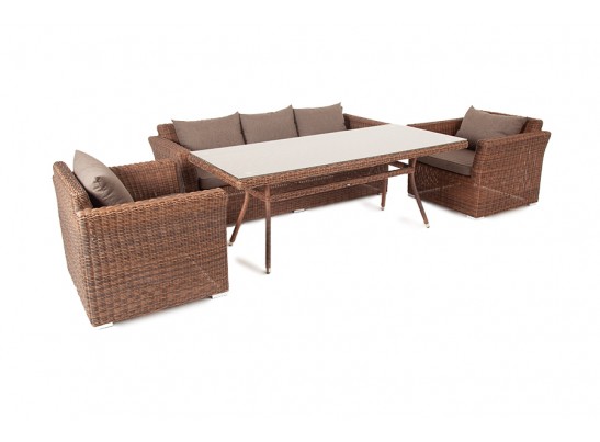 "Моккачино" обеденная группа из искусственного ротанга, цвет коричневый в Набережных Челнах
