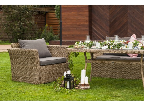 "Капучино" кресло из искусственного ротанга, цвет соломенный в Набережных Челнах