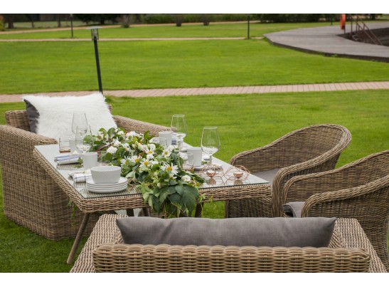 "Латте" плетеный стол из искусственного ротанга 160х90см, цвет соломенный в Набережных Челнах