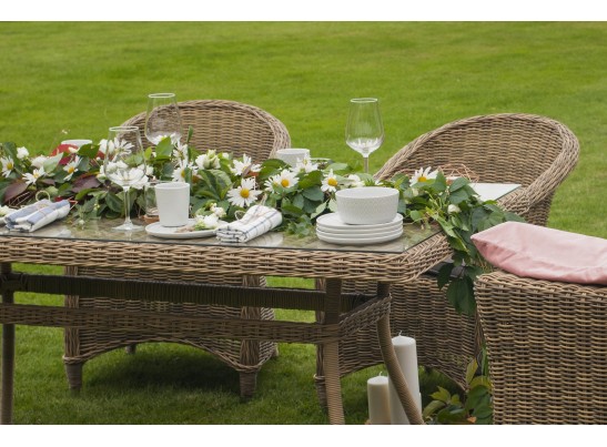 "Латте" плетеный стол из искусственного ротанга 200х90см, цвет соломенный в Набережных Челнах